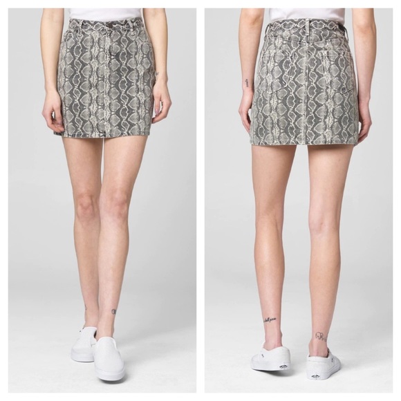 BLANK NYC The Jane Cotton Mini Skirt in Snake Along 85WK0181 Women’s Waist 27 - Picture 6 of 8
